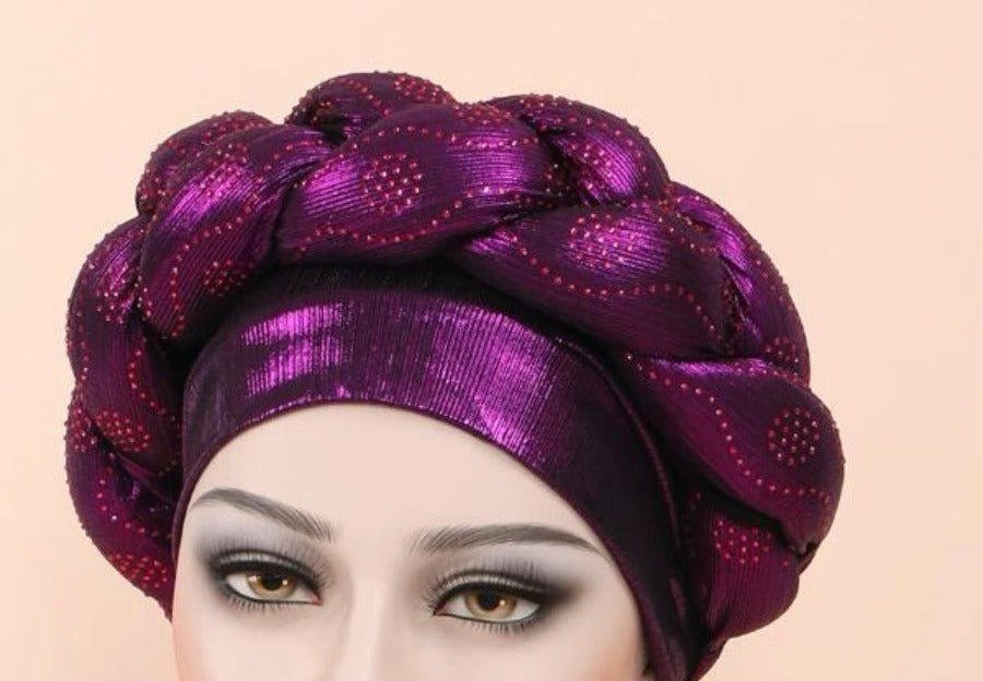 Close-up of braided beading detail