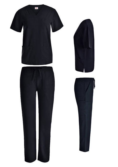 Beverly Hills Uniforms Style 1136 scrub set in royal blue - detail view