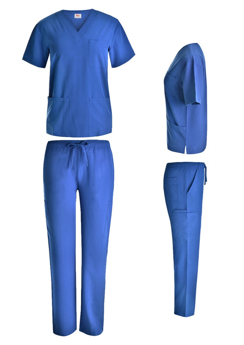 Uniform Style 1136 scrub set in black - detail view