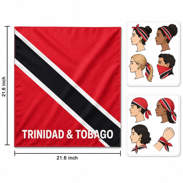 Saint Lucia flag bandana in blue, yellow, black and white