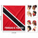 Saint Lucia flag bandana in blue, yellow, black and white