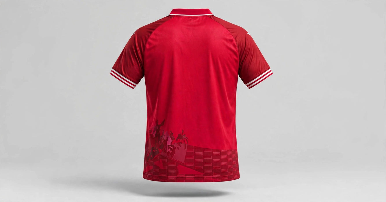 Haiti red jersey back view