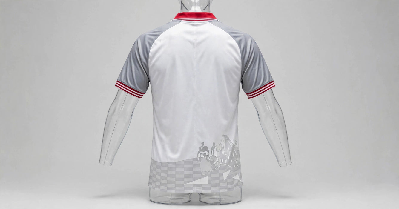 Haiti white and gray jersey back view