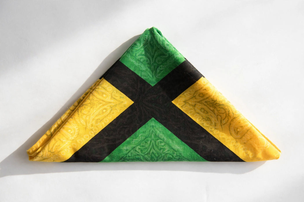Jamaica flag bandana - detail flat lay