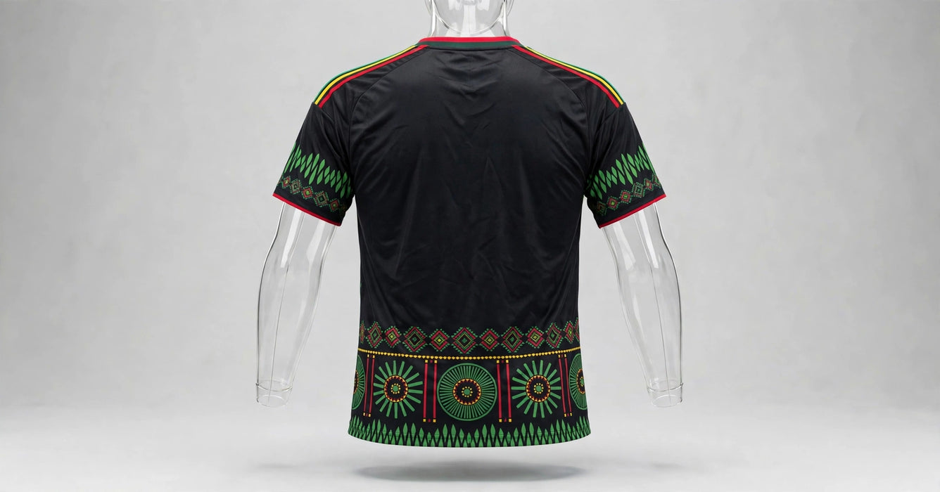 Jamaica black and green jersey back view