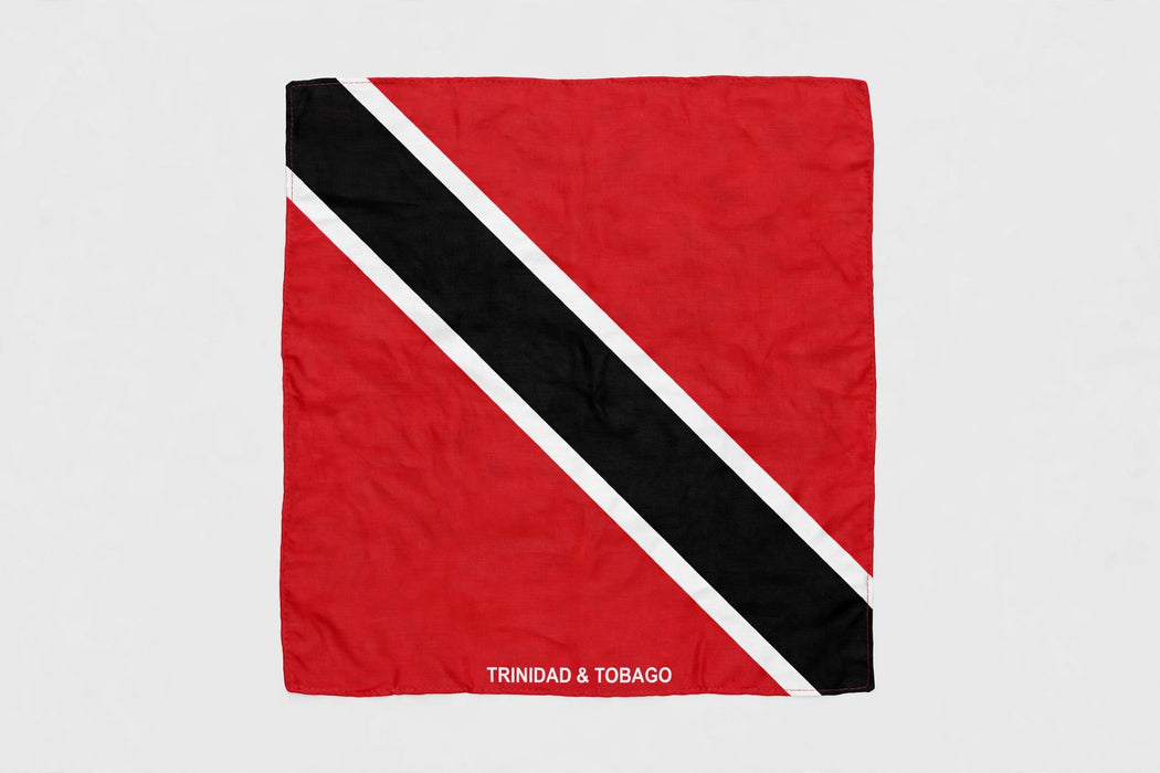 Trinidad and Tobago flag bandana flat lay detail