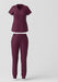 Uniform Style 1143 scrub set in wine - studio front view