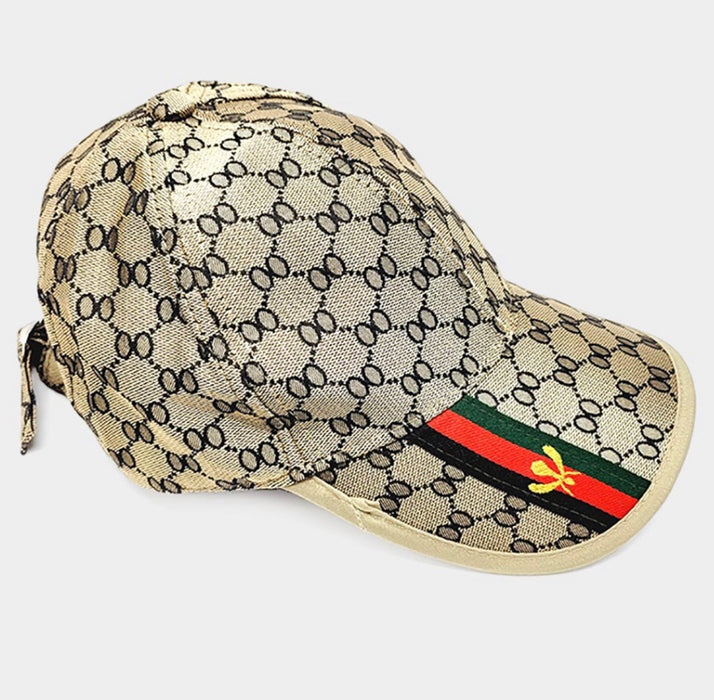 HONEY BEE ACCENTED LUXURY PATTERNED BASEBALL CAP