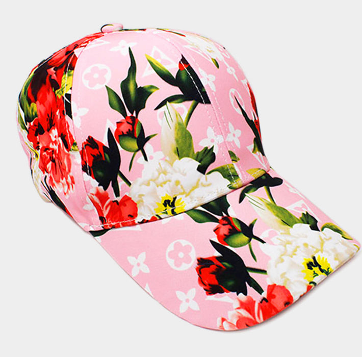 FLOWER LUXURY PATTERNED BASEBALL CAP