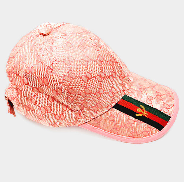 HONEY BEE ACCENTED LUXURY PATTERNED BASEBALL CAP