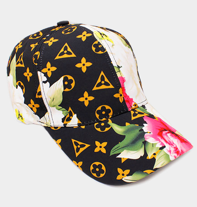 FLOWER LUXURY PATTERNED BASEBALL CAP