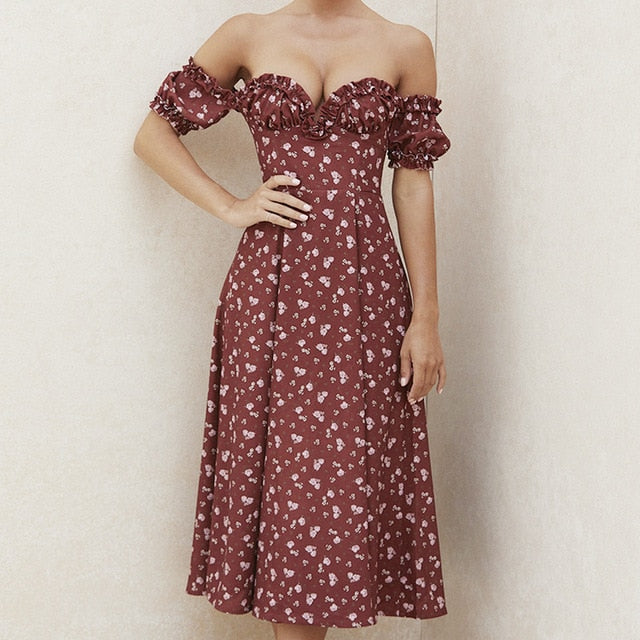 Summer Sexy Floral Print Dress