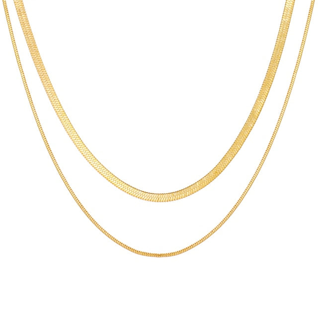 Thick Chain Toggle Clasp Gold Necklace